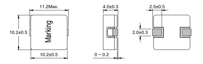 high current power inductor CSBA1040 Size